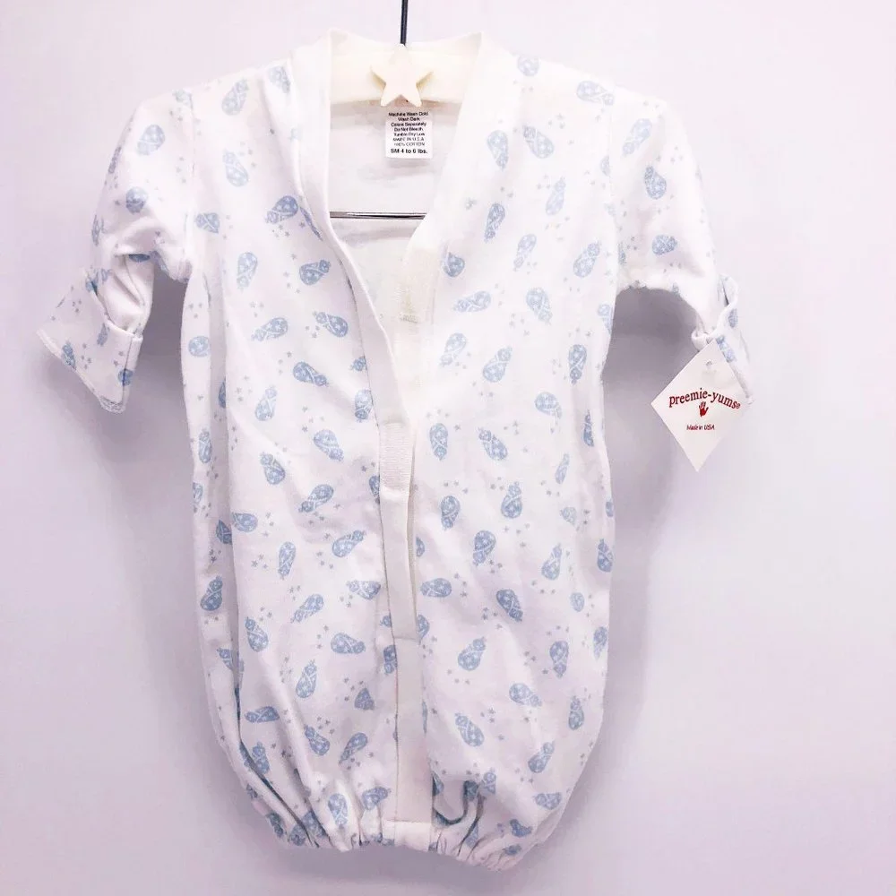 NWT Preemie Sac Gown Baby Boy‎ Blue
